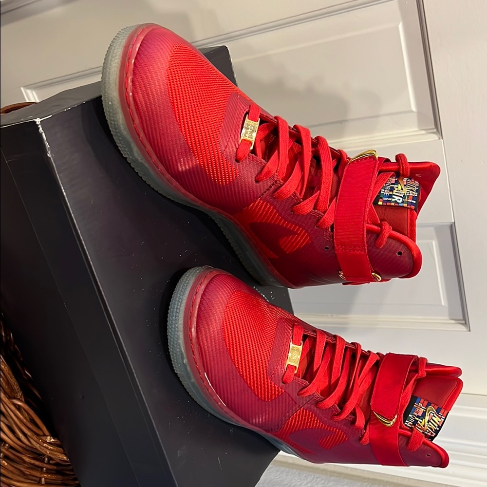 Mens Red High Top Sneakers